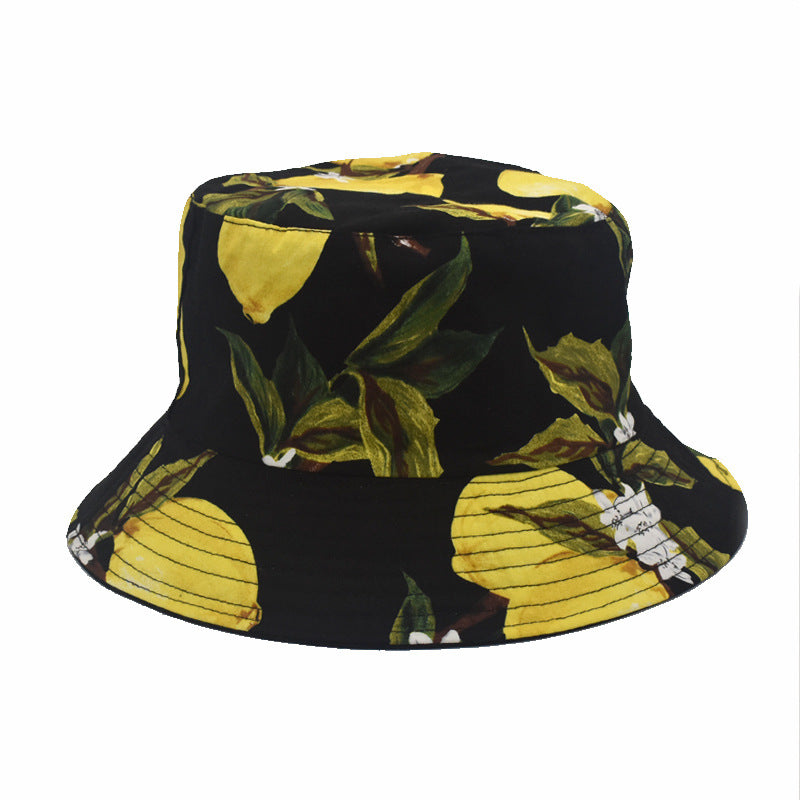 Sombrero de pescador de girasol con estampado de algodón al por mayor